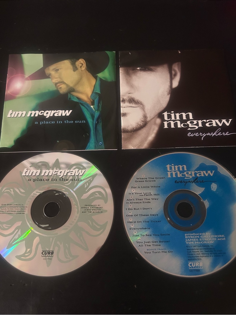Tim McGraw CD Lot of 2 Everywhere & A Place in the Sun Country Music Albums